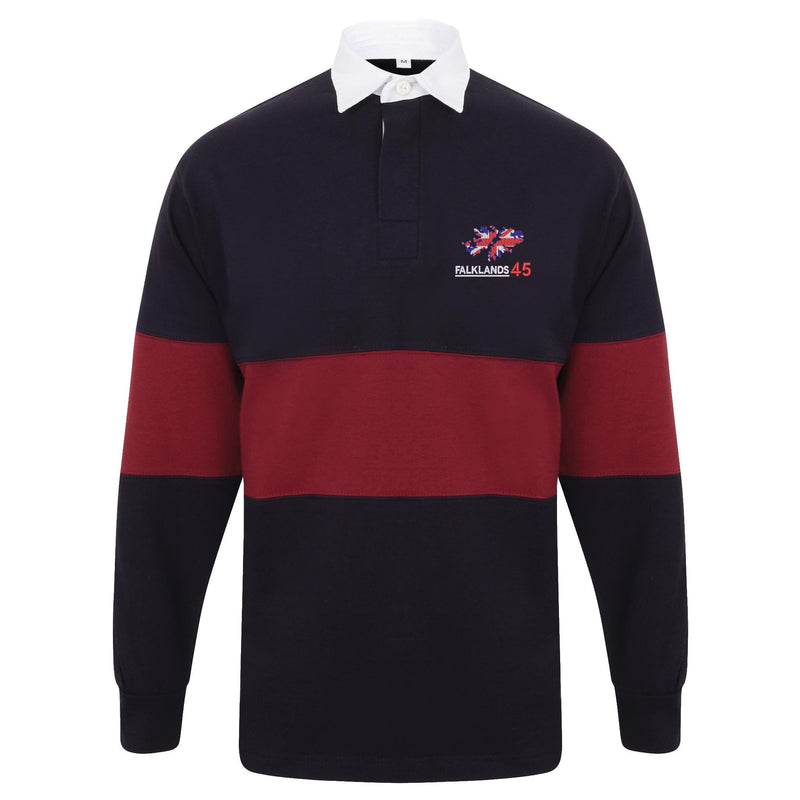 Falklands 45th Anniversary Front Row Long Sleeve Panelled Rugby Shirt