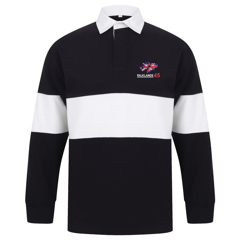 Falklands 45th Anniversary Front Row Long Sleeve Panelled Rugby Shirt