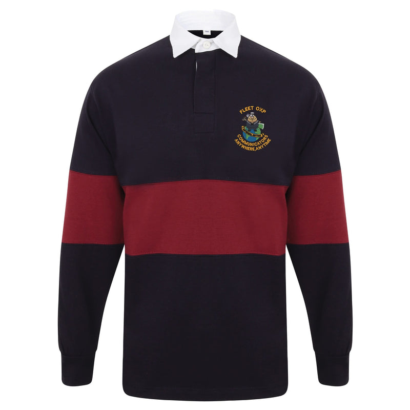Fleet OXP Communicators Long Sleeve Panelled Rugby Shirt