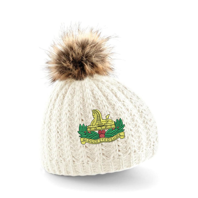 Gloucestershire Regiment Pom Pom Beanie Hat