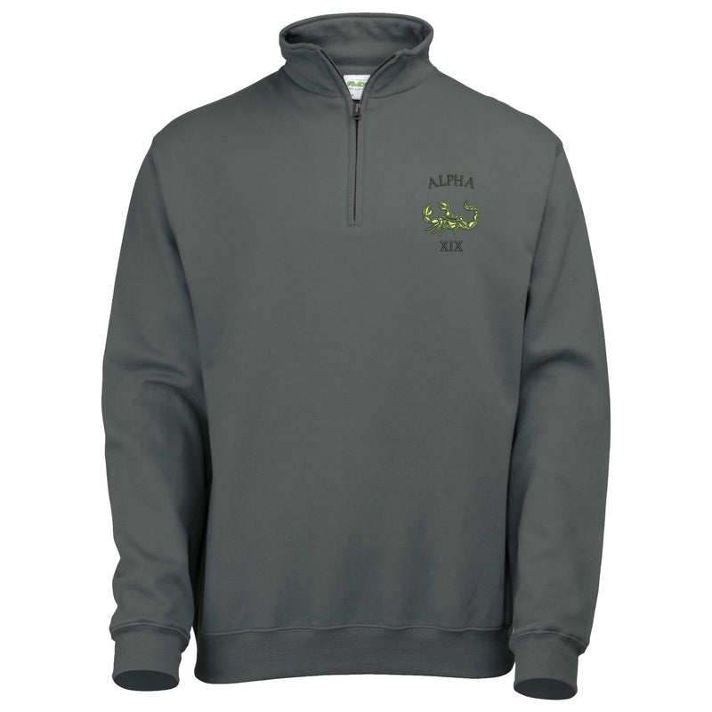 Green Howards Alpha Company Quarter Zip Sweatshirt