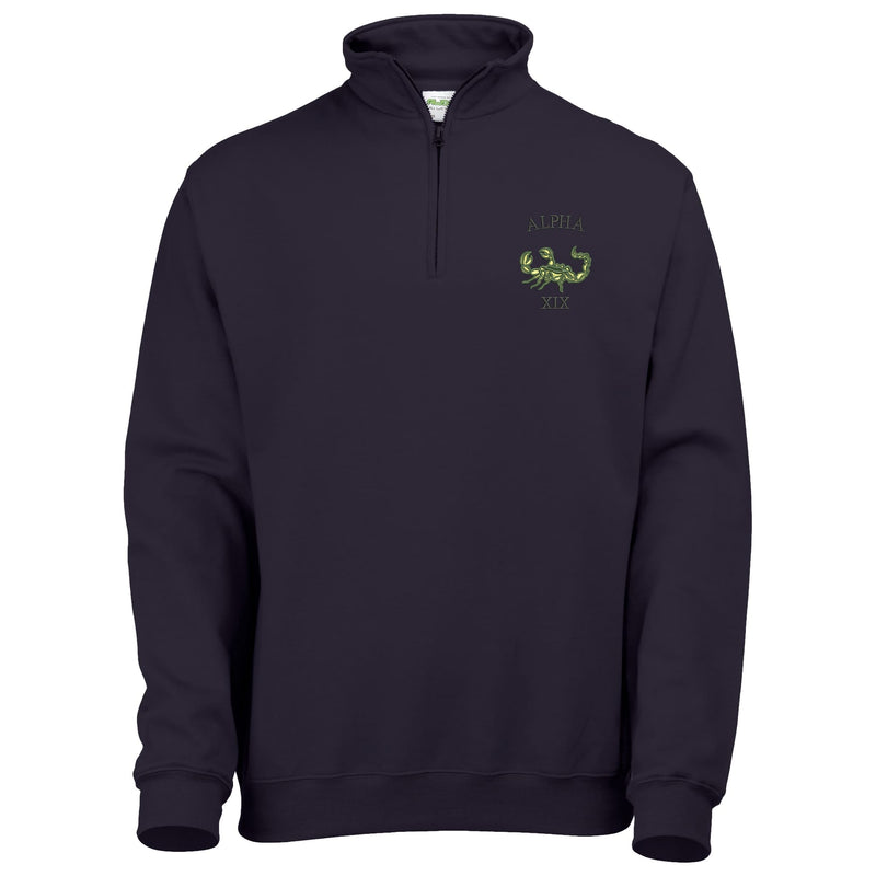 Green Howards Alpha Company Quarter Zip Sweatshirt