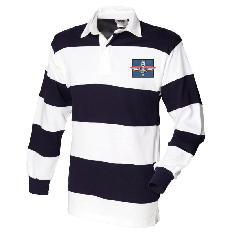 Guards Platoon Front Row Sewn Stripe Long Sleeve Rugby Shirt