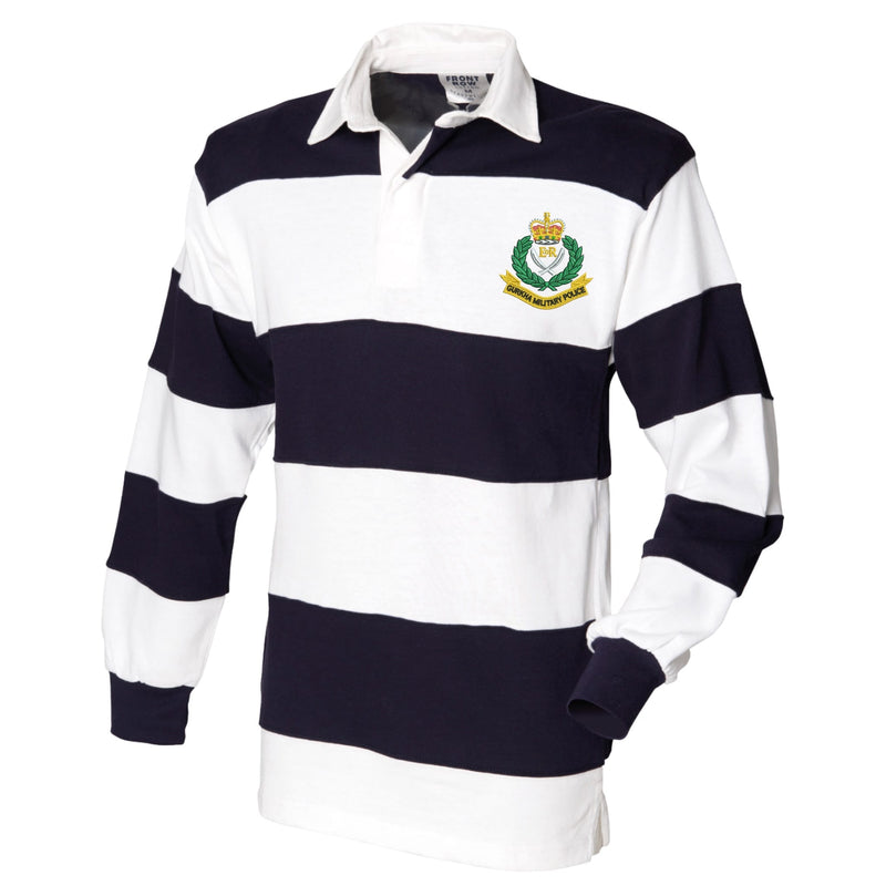 Gurkha Military Police Front Row Sewn Stripe Long Sleeve Rugby Shirt