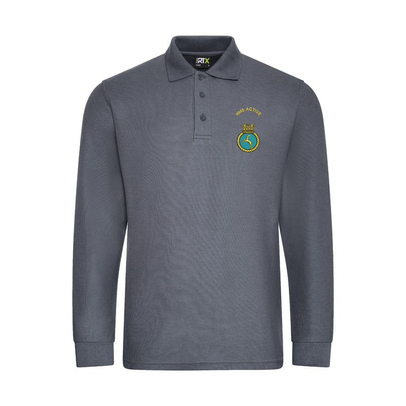 HMS Active Long Sleeve Polo Shirt