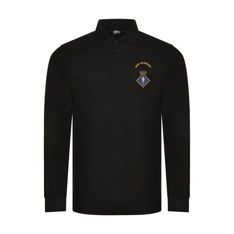HMS Adamant Long Sleeve Polo Shirt