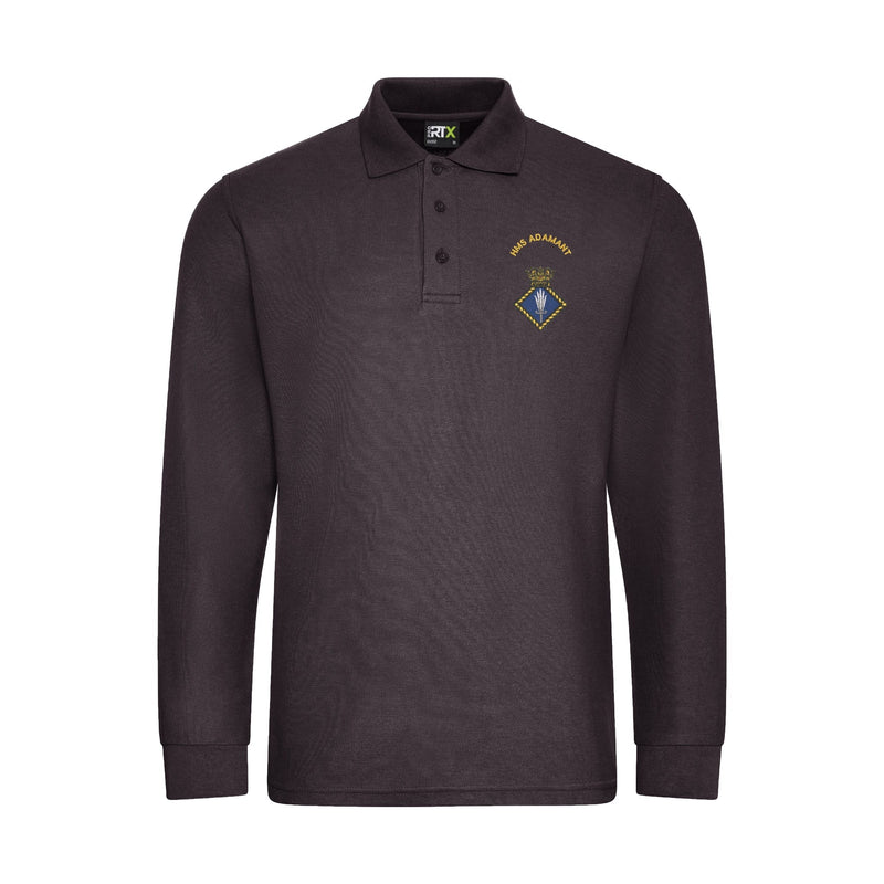 HMS Adamant Long Sleeve Polo Shirt