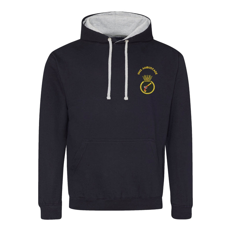 HMS Ambuscade Varsity Contrast Hoodie