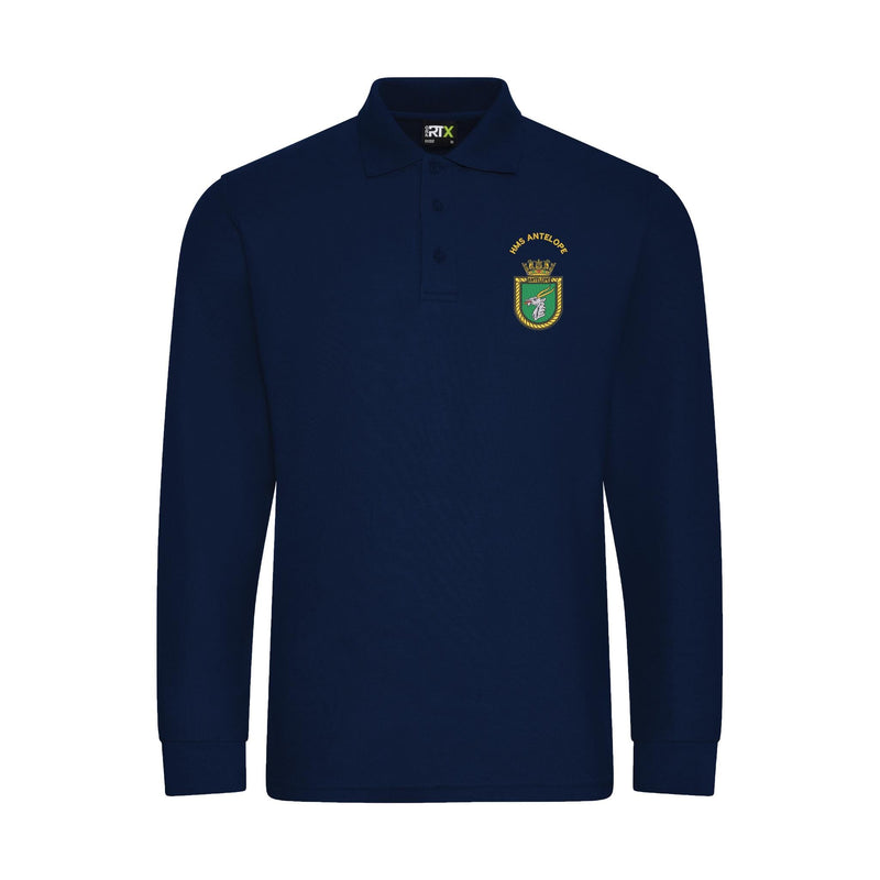 HMS Antelope Long Sleeve Polo Shirt