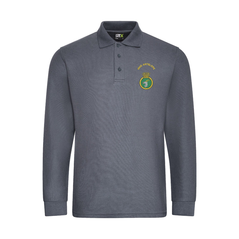 HMS Antelope Long Sleeve Polo Shirt