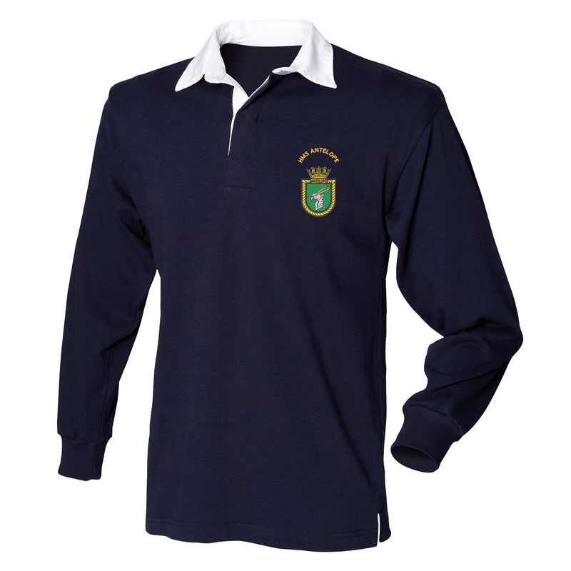 HMS Antelope Front Row Long Sleeve Rugby Shirt