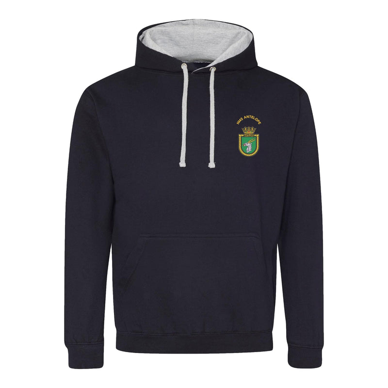 HMS Antelope Varsity Contrast Hoodie