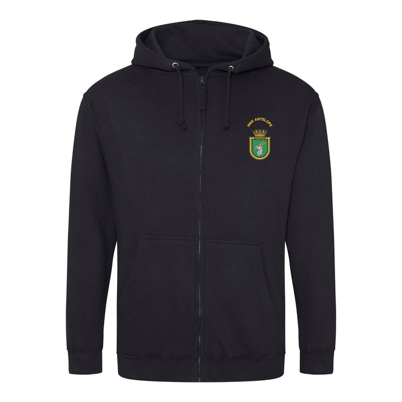 HMS Antelope Zipped Hoodie