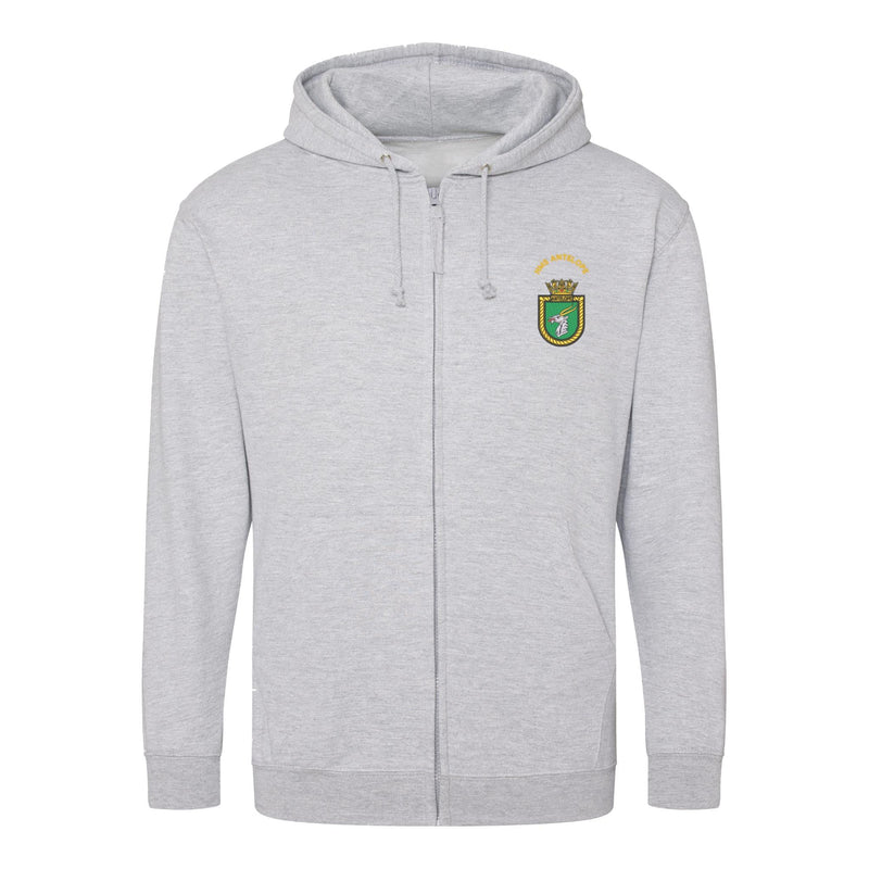 HMS Antelope Zipped Hoodie