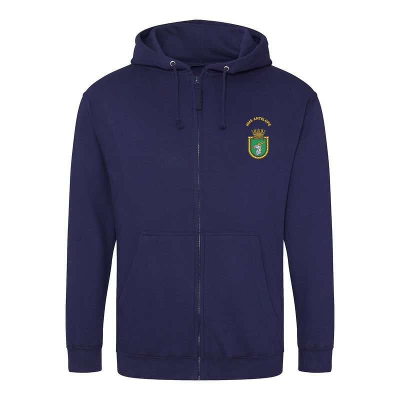 HMS Antelope Zipped Hoodie