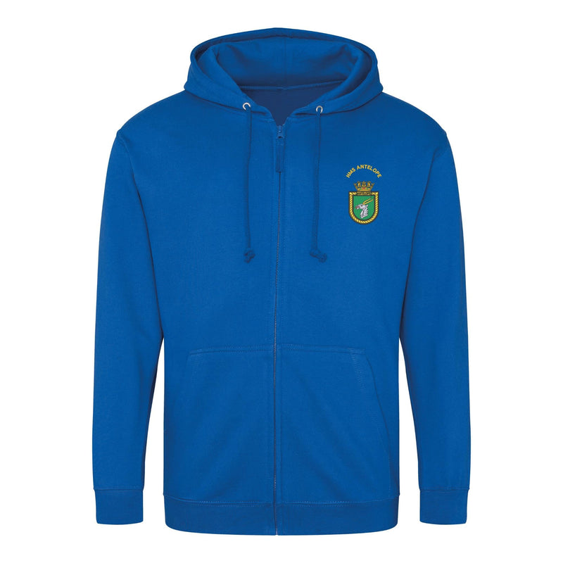 HMS Antelope Zipped Hoodie
