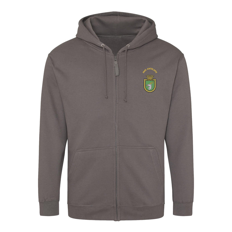 HMS Antelope Zipped Hoodie
