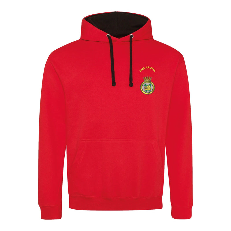 HMS Argyll Varsity Contrast Hoodie