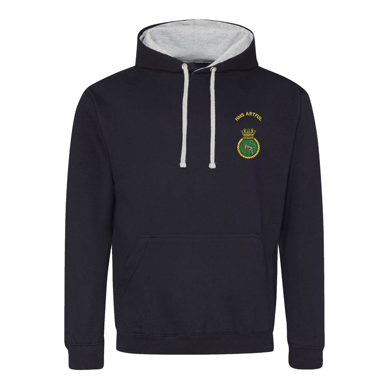 HMS Artful Varsity Contrast Hoodie
