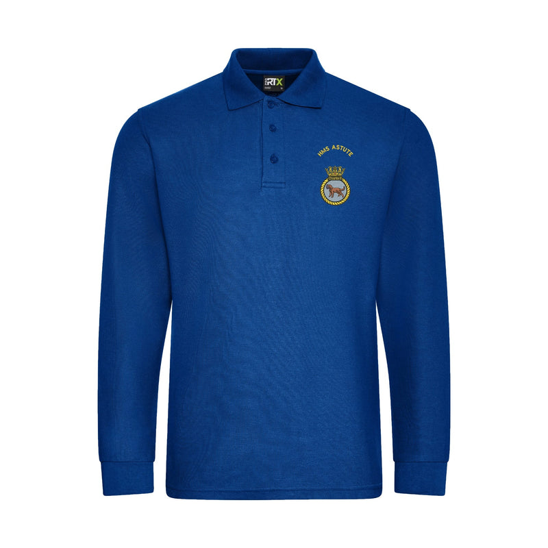 HMS Astute Long Sleeve Polo Shirt