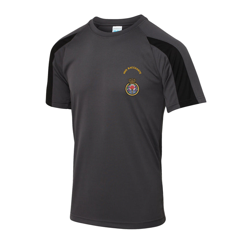 HMS Bacchante Contrast Polyester T-Shirt