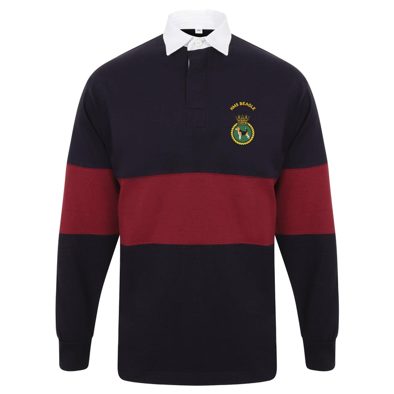 HMS Beagle Long Sleeve Panelled Rugby Shirt