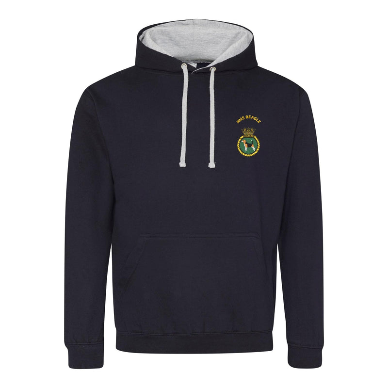 HMS Beagle Varsity Contrast Hoodie