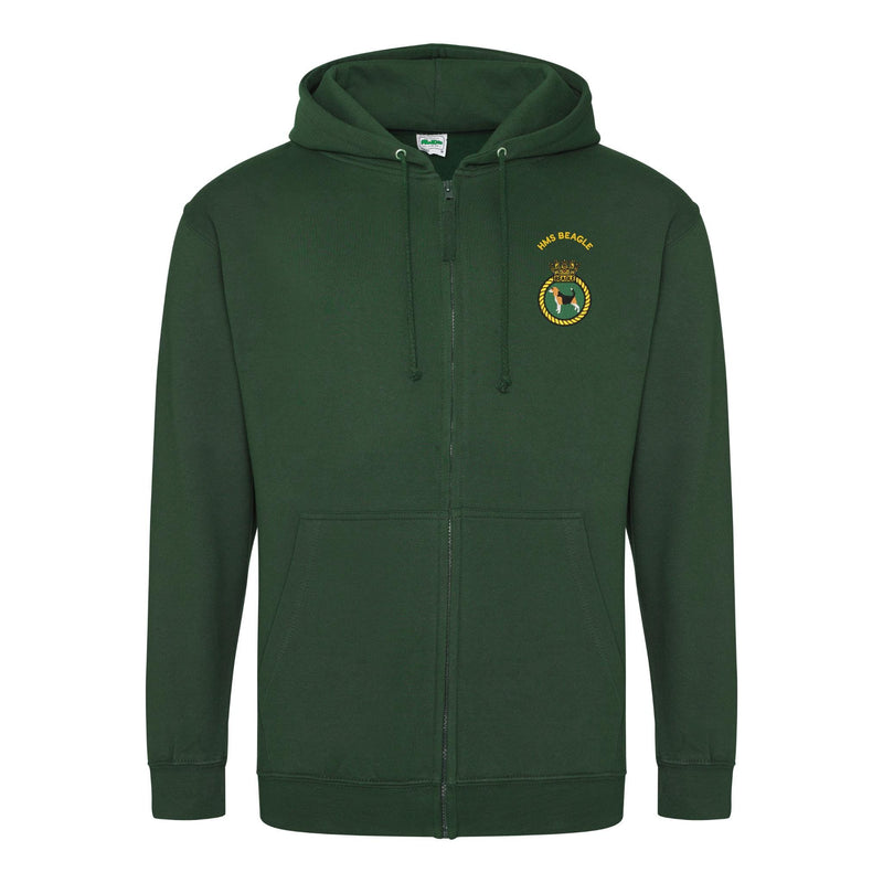 HMS Beagle Zipped Hoodie