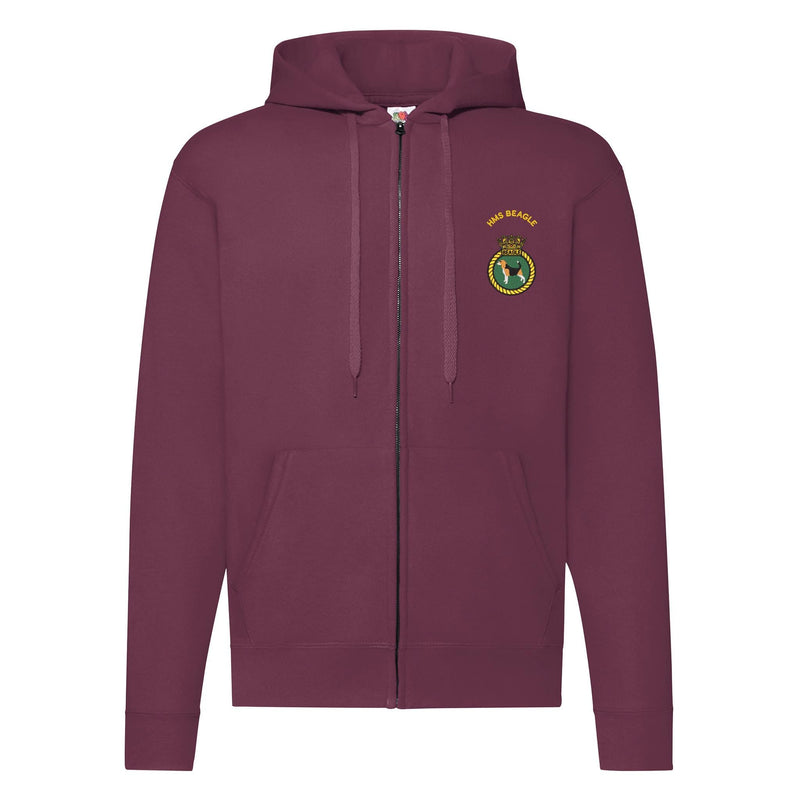HMS Beagle Zipped Hoodie