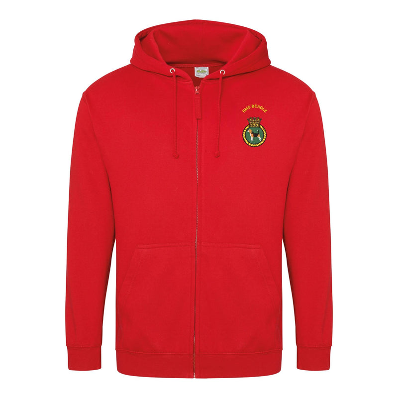 HMS Beagle Zipped Hoodie