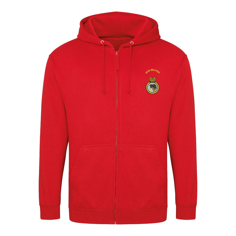 HMS Beaver Zipped Hoodie
