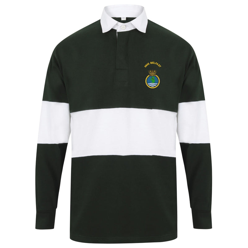 HMS Belfast Long Sleeve Panelled Rugby Shirt