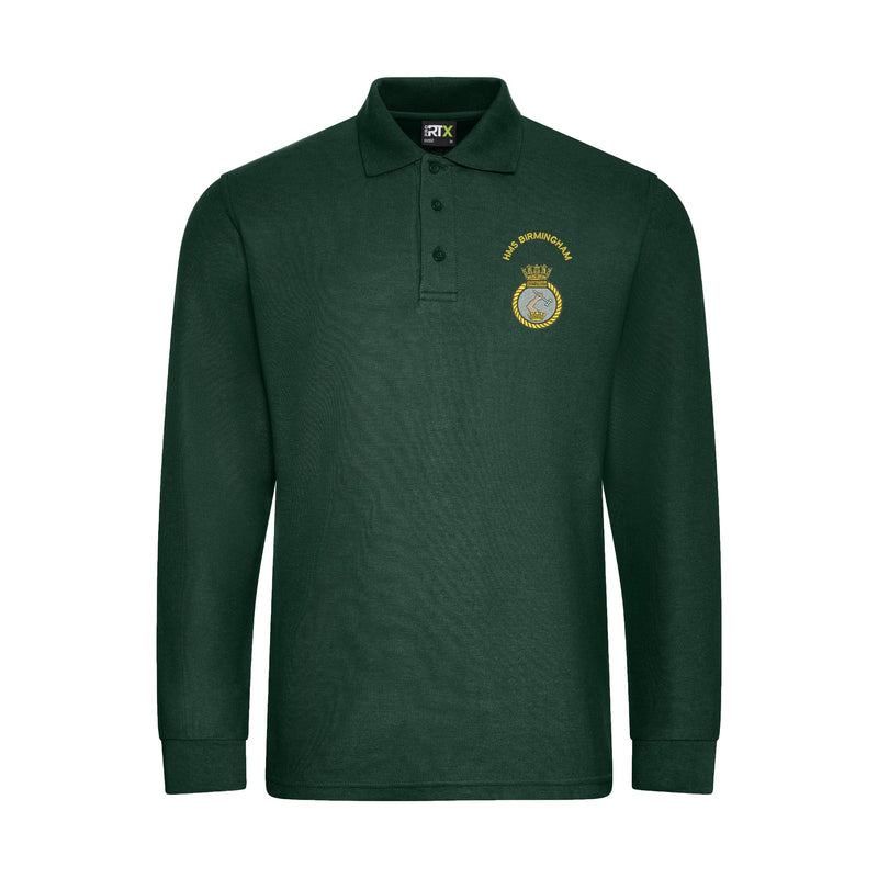 HMS Birmingham Long Sleeve Polo Shirt