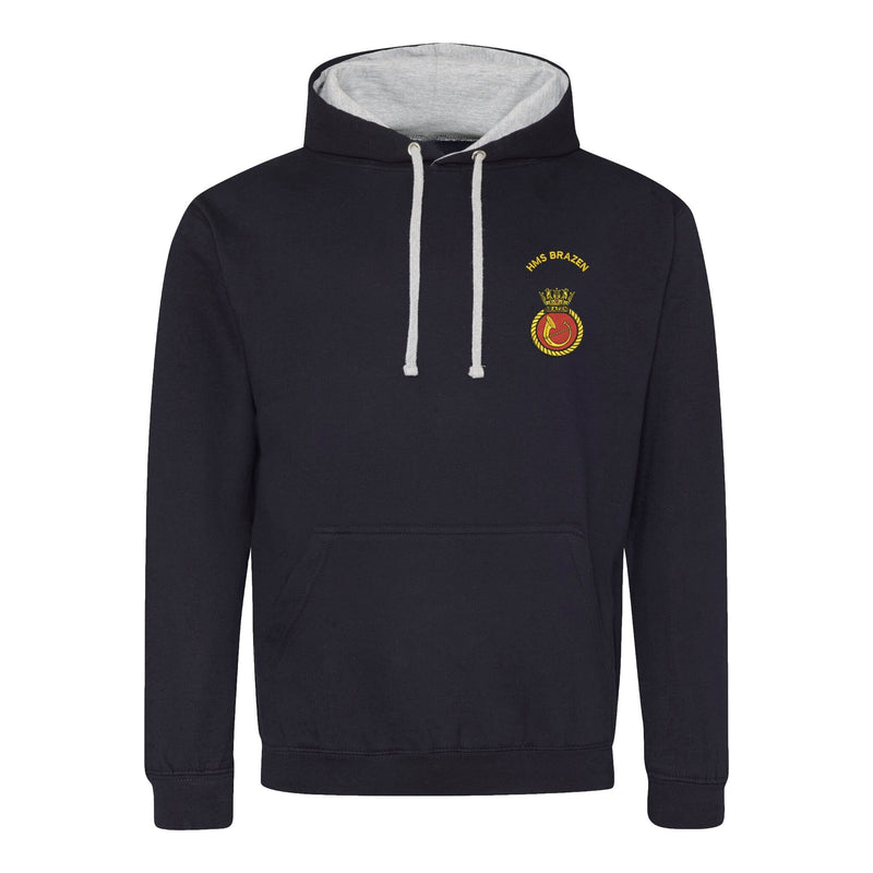 HMS Brazen Varsity Contrast Hoodie