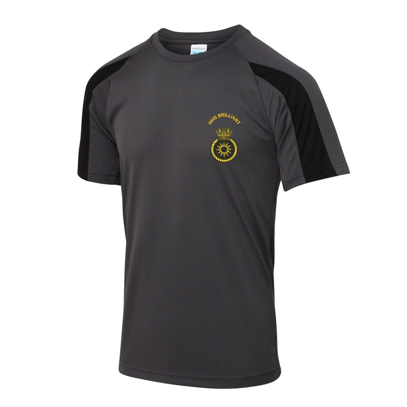 HMS Brilliant Contrast Polyester T-Shirt