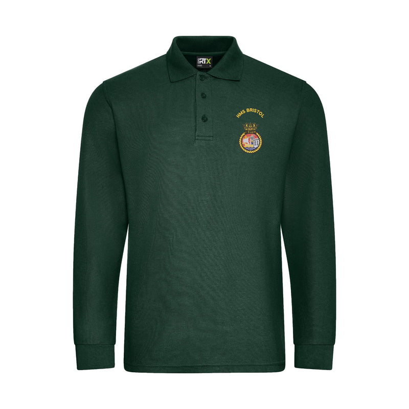HMS Bristol Long Sleeve Polo Shirt