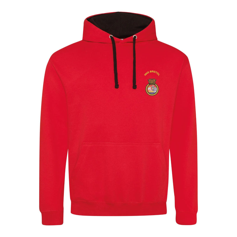 HMS Bristol Varsity Contrast Hoodie
