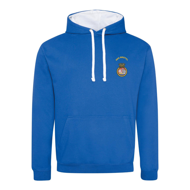 HMS Bristol Varsity Contrast Hoodie