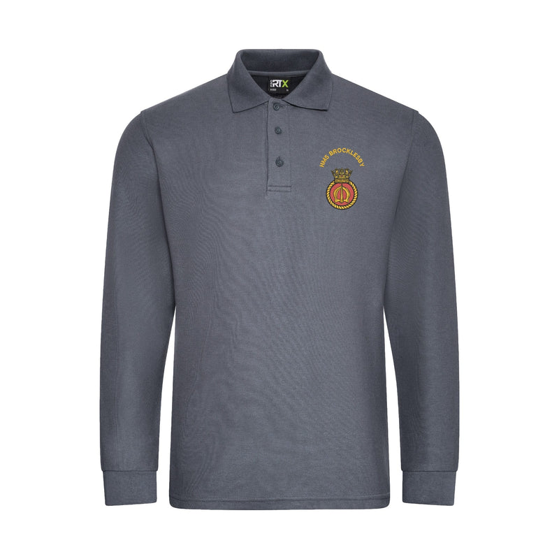 HMS Brocklesby Long Sleeve Polo Shirt