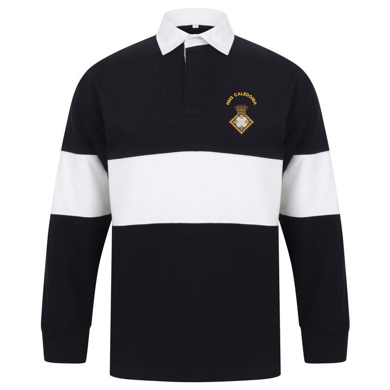 HMS Caledonia Long Sleeve Panelled Rugby Shirt