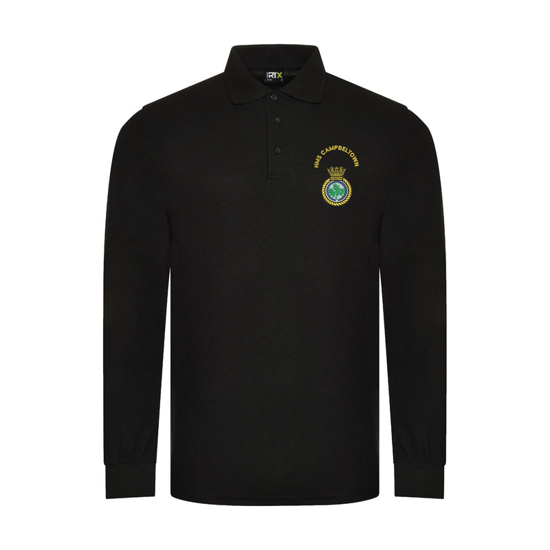 HMS Campbeltown Long Sleeve Polo Shirt