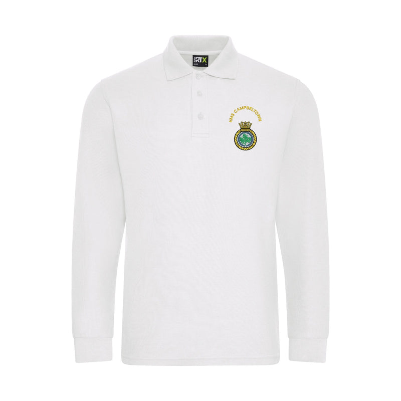 HMS Campbeltown Long Sleeve Polo Shirt