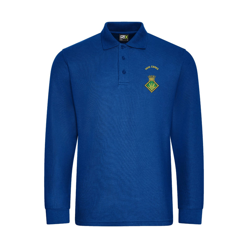 HMS Ceres Long Sleeve Polo Shirt