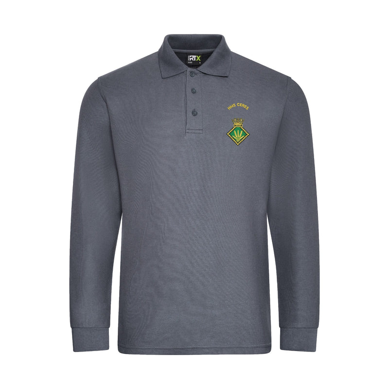 HMS Ceres Long Sleeve Polo Shirt
