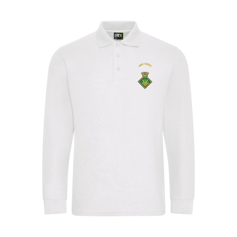 HMS Ceres Long Sleeve Polo Shirt