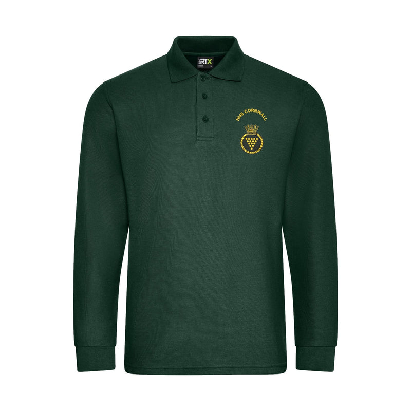 HMS Cornwall Long Sleeve Polo Shirt