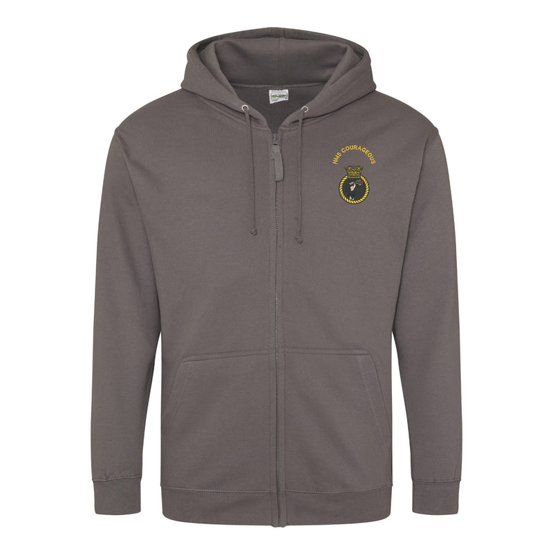 HMS Courageous Zipped Hoodie