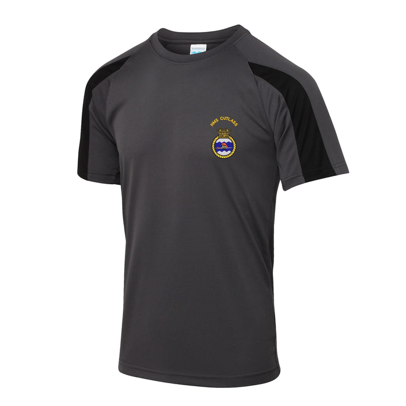 HMS Cutlass Contrast Polyester T-Shirt