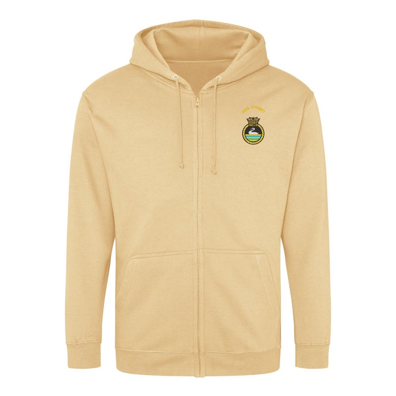 HMS Cygnet Zipped Hoodie