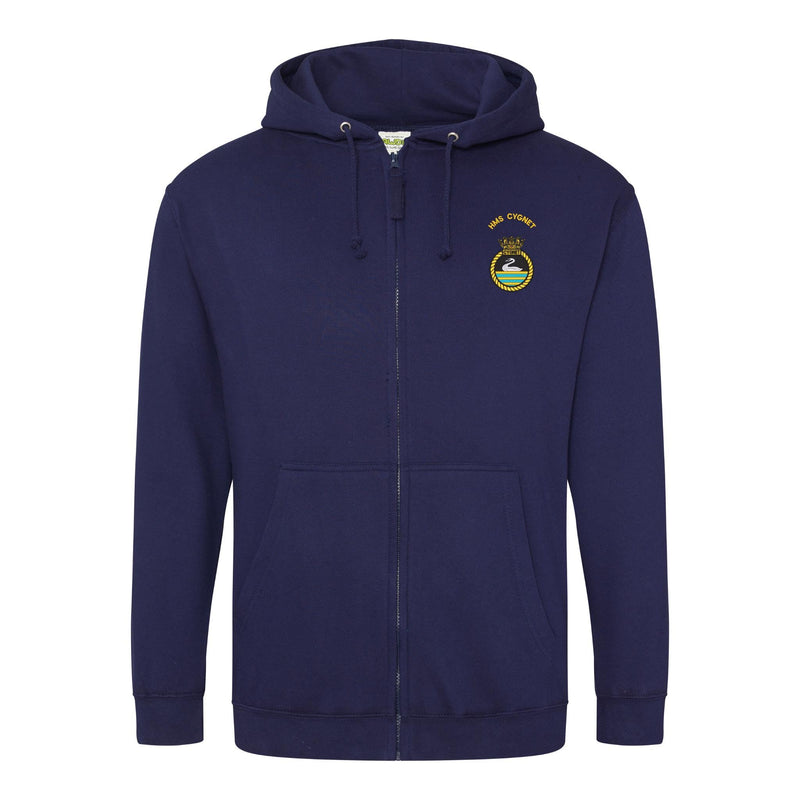 HMS Cygnet Zipped Hoodie